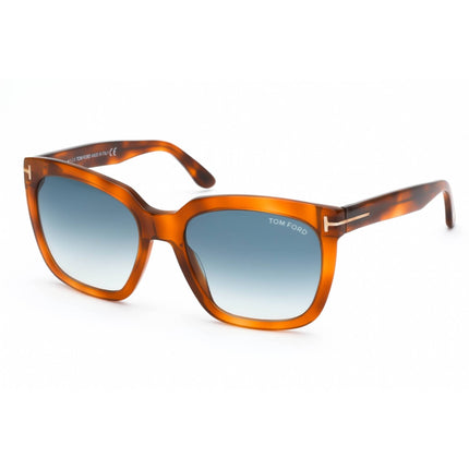 Tom Ford Women's Sunglasses - Blonde Havana Plastic Cat Eye Full Rim | FT0502 53W ,