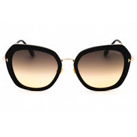 Tom Ford Women's Sunglasses - Shiny Black Metal Butterfly Full Rim Frame | FT0792 01B ,
