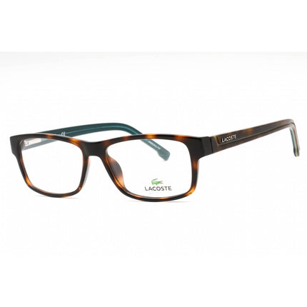 Lacoste Men's Eyeglasses - Havana Plastic Rectangular Full Rim Frame | L2707 214 ,