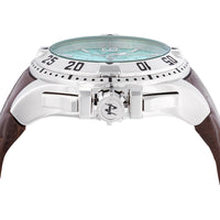 Invicta Men's Watch - Reserve Chronograph Turquoise Dial Leather Strap Date | 47712 ,