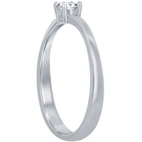 Classic Women's 3.5mm Solitaire CZ 4-prong Ring - W-2789 ,