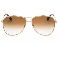 Salvatore Ferragamo Women's Sunglasses - Yellow Gold/Caramel Metal Frame | SF268S 793 ,