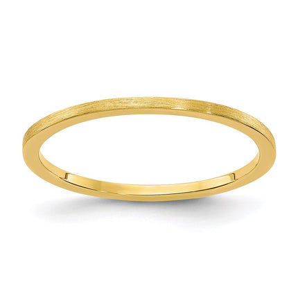14K Gold 1.2mm Flat Satin Stackable Band | STK23-120Y ,