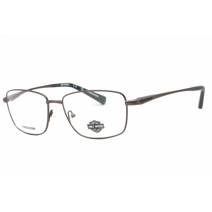 Harley Davidson Men's Eyeglasses - Matte Gunmetal Metal Rectangular Frame | HD9023 009 ,
