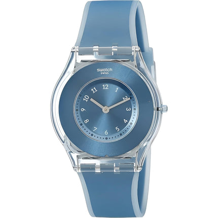 Swatch Women's Watch - Dive In Swiss Quartz Blue Dial Silicone Rubber Strap | SFS103 ,