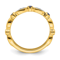 14k Stackable Expressions Created Sapphire and Diamond Ring | SK2088 ,