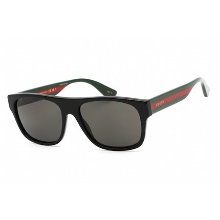 Gucci Men's Sunglasses - Black Polarized Plastic Full Rim Browline Frame | GG0341S 002 ,