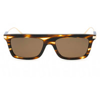 Gucci Men's Sunglasses - Havana/Gold Rectangular Full Rim Plastic Frame | GG1437S 003 ,