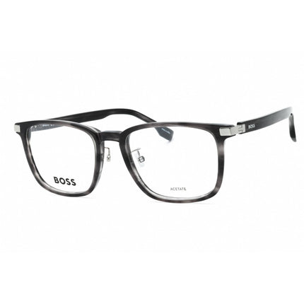 Hugo Boss Men's Eyeglasses - Grey Horn Plastic Square Full Rim | BOSS 1408/F 02W8 00 ,