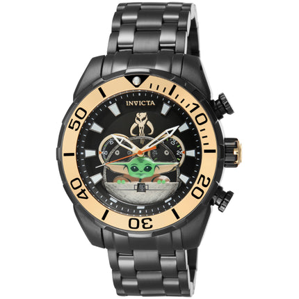 Invicta Men's Watch - Star Wars The Child Black IP Stainless Steel Bracelet | 43583 ,