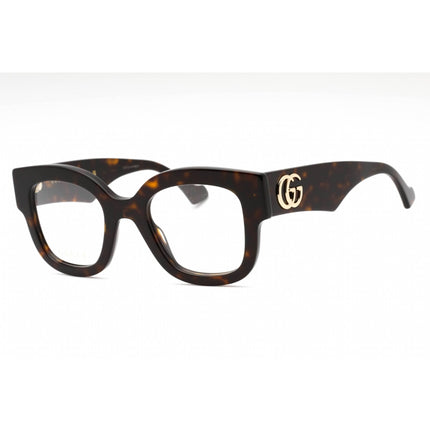 Gucci Women's Eyeglasses - Havana Plastic Square Shape Full Rim Frame | GG1423O 002 ,
