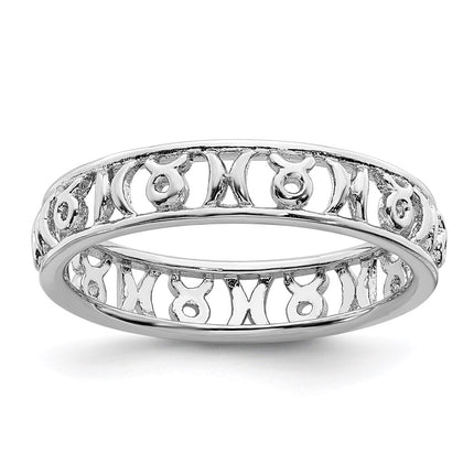 Sterling Silver Stackable Expressions Taurus Zodiac Ring | QSK2013 ,