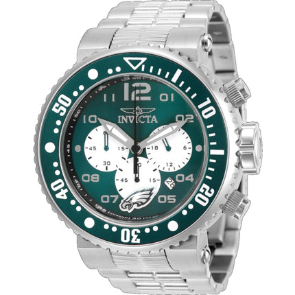 Invicta Men's Watch - NFL Philadelphia Eagles Chrono Green and White Dial | 30280 ,