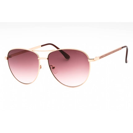 Guess Factory Women's Sunglasses - Shiny Rose Gold Metal Aviator Frame | GF6157 28T ,