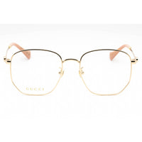 Gucci Women's Eyeglasses - Gold/Pink Full Rim Geometric Shape Frame | GG1420OK 003 ,