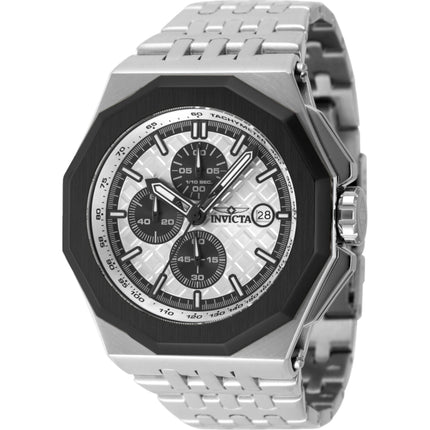 Invicta Men's Watch - Akula Chronograph Silver and Black Dial Bracelet Date | 47391 ,