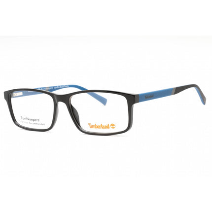 Timberland Men's Eyeglasses - Shiny Black Plastic Rectangular Full Rim | TB1705 001 ,