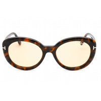Tom Ford Women's Sunglasses - Shiny Dark Havana Plastic Cat Eye Frame | FT1009 52E ,