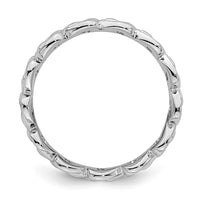 Sterling Silver Stackable Expressions Polished Heart Ring | QSK545 ,