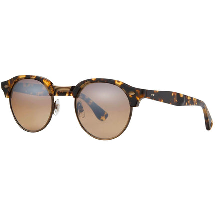 Garrett Leight Unisex Sunglasses - Tuscan Tortoise-Brushed Gold | OAKWOOD TUT-BG/BRLM ,