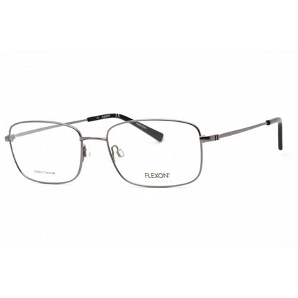 Flexon Men's Eyeglasses - Matte Gunmetal Metal Rectangular Frame | FLEXON H6057 070 ,