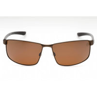 Timberland Men's Sunglasses - Matte Dark Brown Metal Rectangular Frame | TB9035 49H ,