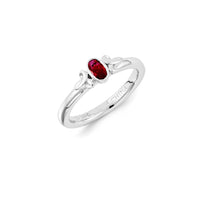 Sterling Silver Stackable Expressions Created Ruby Ring | QSK1291 ,