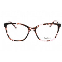 Pepe Jeans Women's Eyeglasses - Gloss Pink Horn Plastic Cat Eye Frame | PJ3454 C2 ,