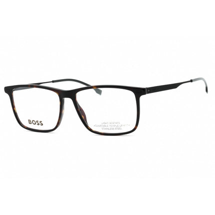 Hugo Boss Men's Eyeglasses - Havana Matte Black Full Rim Frame | BOSS 1642 02OS 00 ,