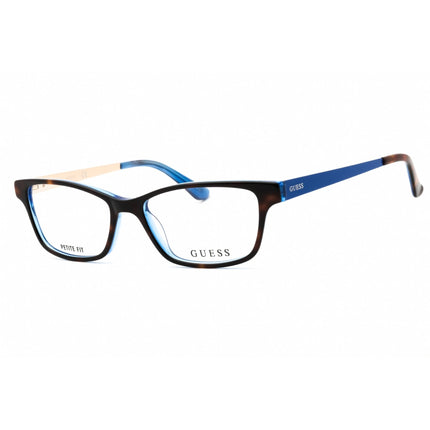 Guess Unisex Eyeglasses - Dark Havana Acetate Rectangular 55mm Frame | GU2538 052 ,