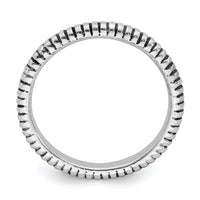 Sterling Silver Stackable Expressions Antiqued Ring | QSK802 ,