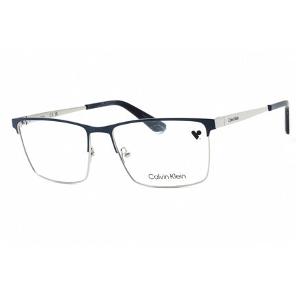 Calvin Klein Men's Eyeglasses - Blue/Gunmetal Metal Rectangular Full Rim | CK22102 460 ,
