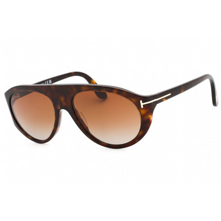 Tom Ford Men's Sunglasses - Dark Havana Pilot Frame Gradient Brown Lens | FT1001 52F ,