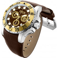 Invicta Men's Watch - Reserve Quartz Chronograph Brown Dial Leather Strap | 27652 ,