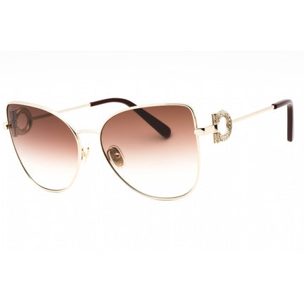 Salvatore Ferragamo Women's Sunglasses - Gold Full Rim Cat Eye Frame | SF296SR 703 ,
