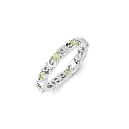 Sterling Silver Stackable Expressions Peridot Ring | QSK1225 ,
