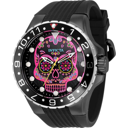 Invicta Men's Watch - Aviator Rotating Bezel Black Silicone Strap Quartz | 36854 ,