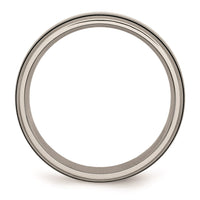 Titanium Grooved Sterling Silver Inlay 6mm Brushed/Polished Band | TB17 ,