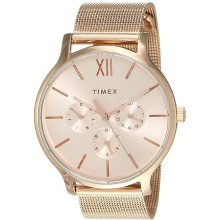 Timex Women's Watch - Transcend Quartz Rose Gold Stainless Steel Bracelet | TW2T74500 ,