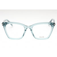 Police Women's Eyeglasses - Transparent Blue Plastic Cat Eye Shape Frame| VPLF29 06RL ,