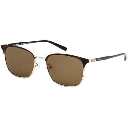 Salvatore Ferragamo Men's Sunglasses - Havana/Shiny Gold Full Rim Frame | SF180S 271 ,