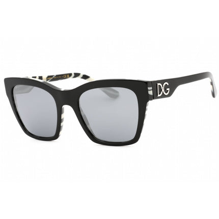 Dolce & Gabbana Women's Sunglasses - Black On Zebra Cat Eye Frame | 0DG4384 33726G ,