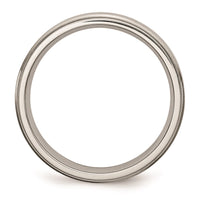 Stainless Steel Grooved Edge 6mm Brushed and Polished Band | SR88 ,