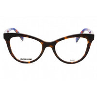 Moschino Love Women's Eyeglasses - Havana Acetate Cat Eye Shape Frame | MOL576 0086 00 ,
