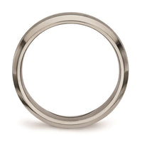 Titanium Polished Grooved Comfort Back Ring | TB469 ,