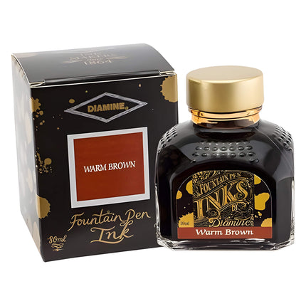 Diamine Fountain Pen Ink Bottle - 80 ml Warm Brown | 7007 ,