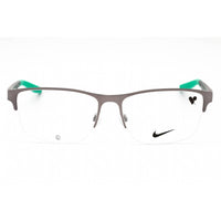 Nike Men's Eyeglasses - Satin Gunmetal/Matte Gridiron Half Rim Frame | NIKE 8153 073 ,