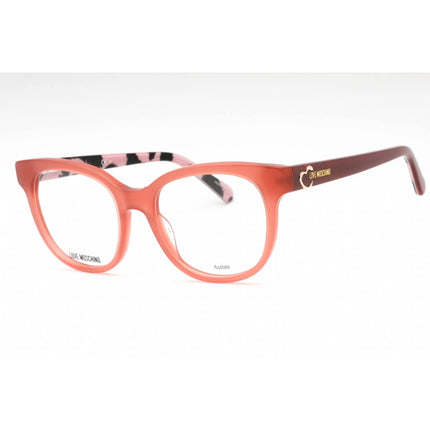 Moschino Love Women's Eyeglasses - Peach Pattern Black Acetate Cat Eye | MOL599 IGF ,