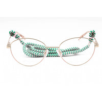 M Missoni Women's Eyeglasses - Pink Gold Metal Full Rim Oval Frame | MMI 0024 S45 ,