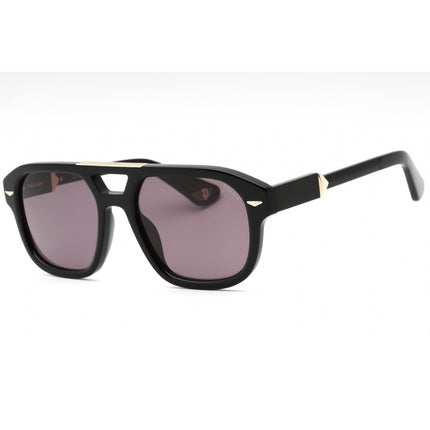 Police Men's Sunglasses - Shiny Black Plastic Pilot Full Rim Shape Frame| SPLL19 0700 ,